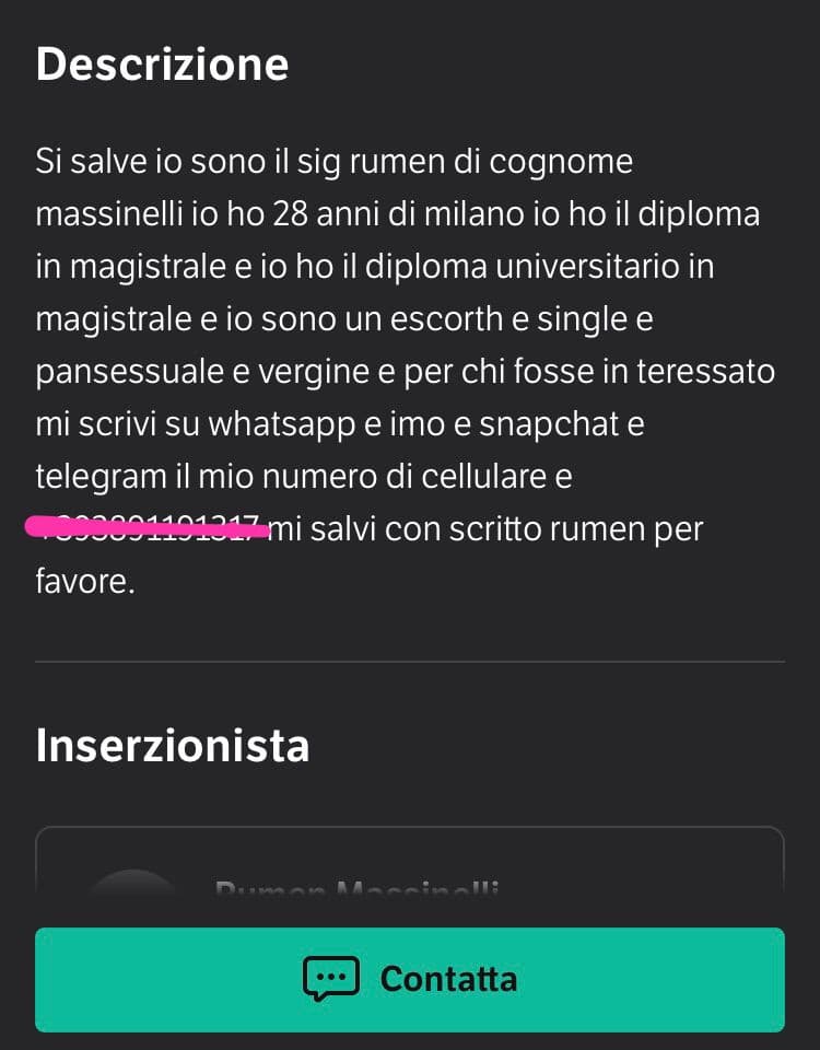 trovato questo annuncio su subito.it e trovato anche il mio uomo ideale