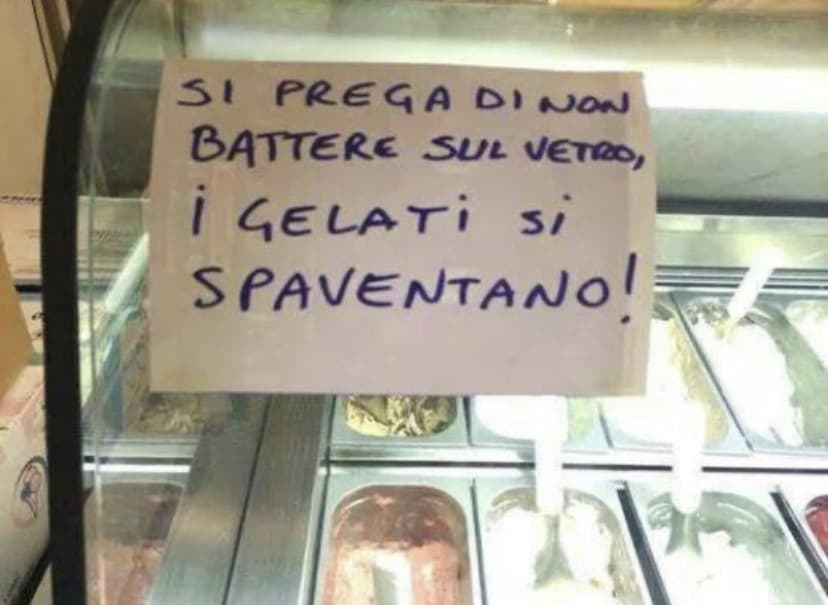 Mi raccomando non spaventate i gelati !