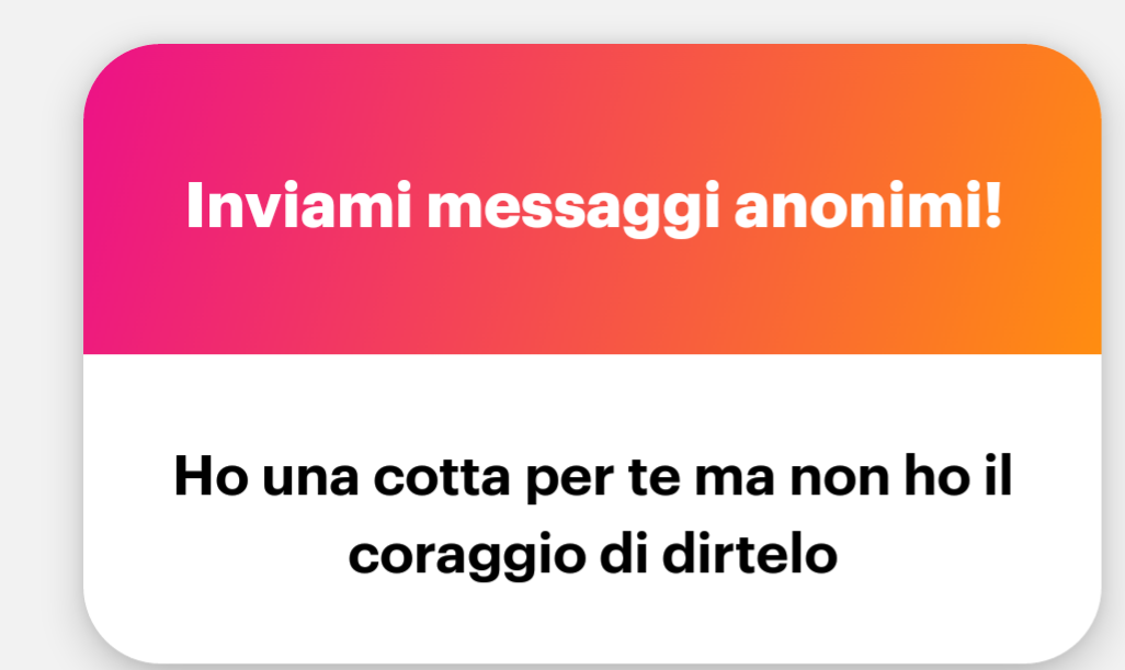 L'ho letto solo ora😅. Comq grazie🥹. Però ora voglio sapere chi sei haha(trq nn avere paura di dirmelo)