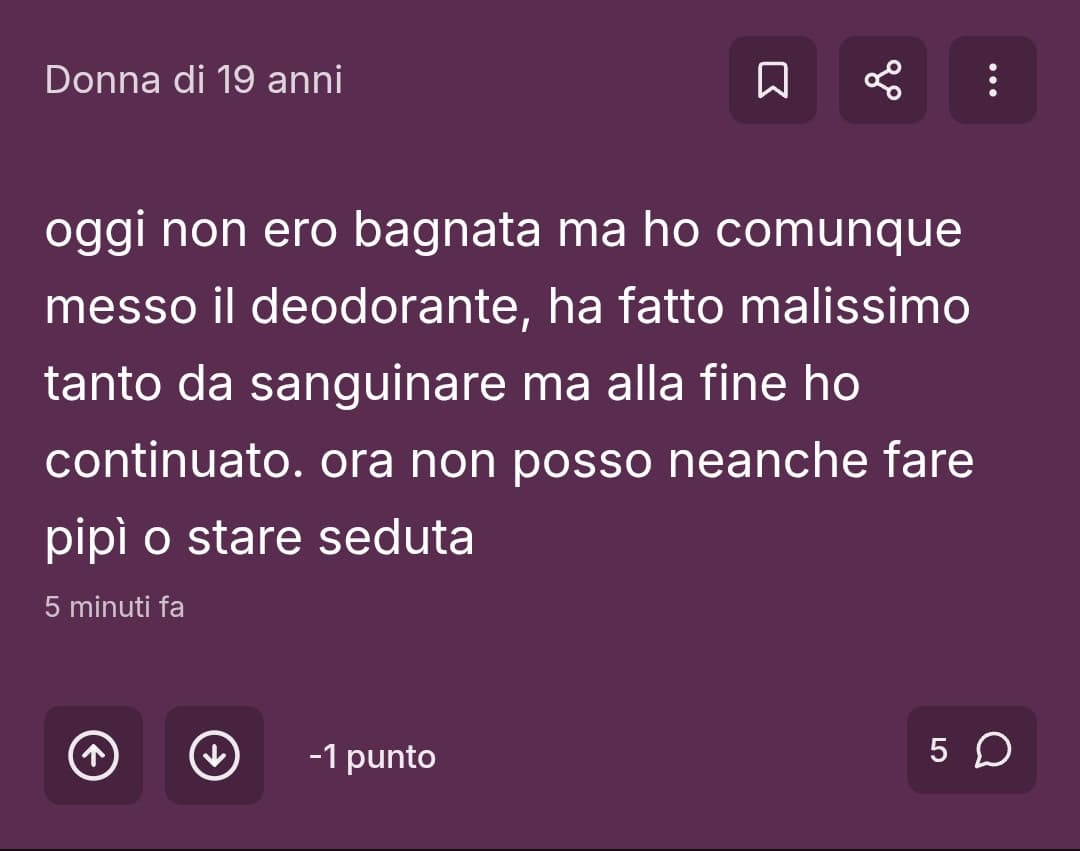 giangiuseppe almeno studiati come funziona se proprio vuoi fingerti donna suvvia