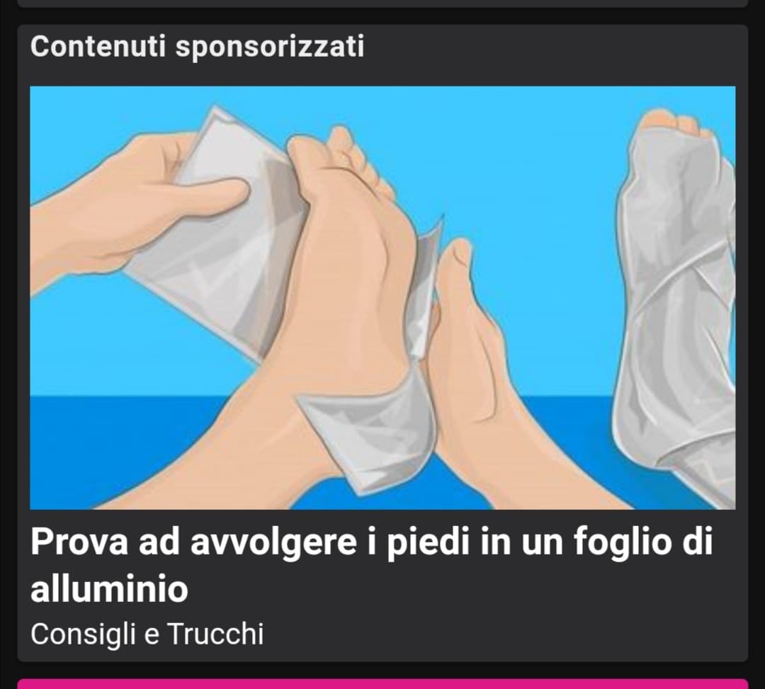 La pubblicità perfetta per questo sito: piedi. 