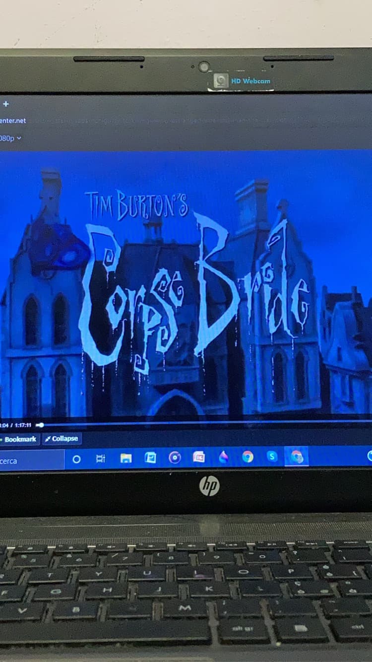 sto guardando corpse bride mentre spiegano 