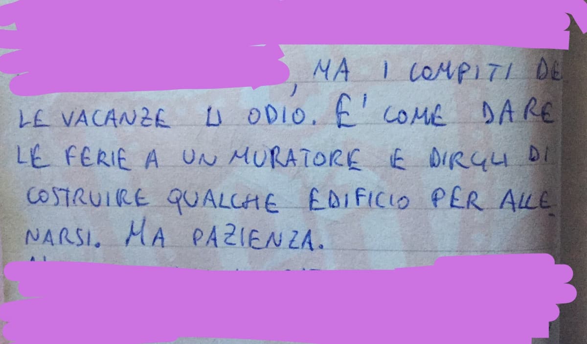 Dal mio diario di quando avevo 11 anni ?