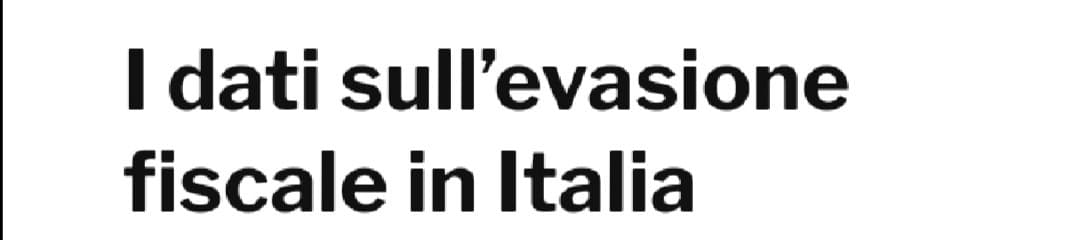 I dati sull'evasione fiscale in Italia.