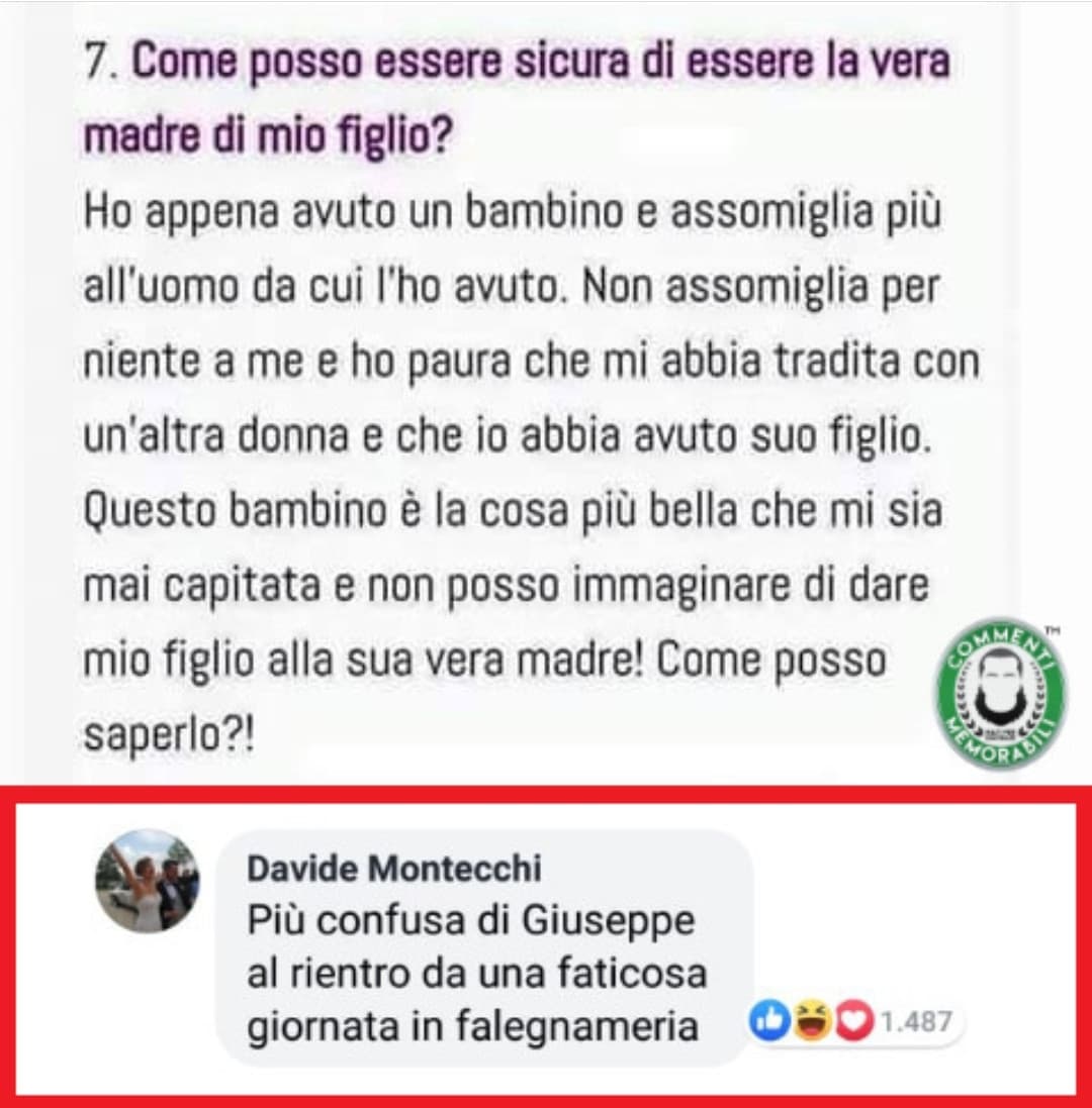 È piu confusa di me quando pensavo di avere avuto 5 figli perché erano carini 