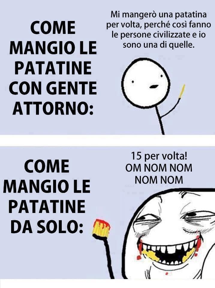 Come mangio le patatine