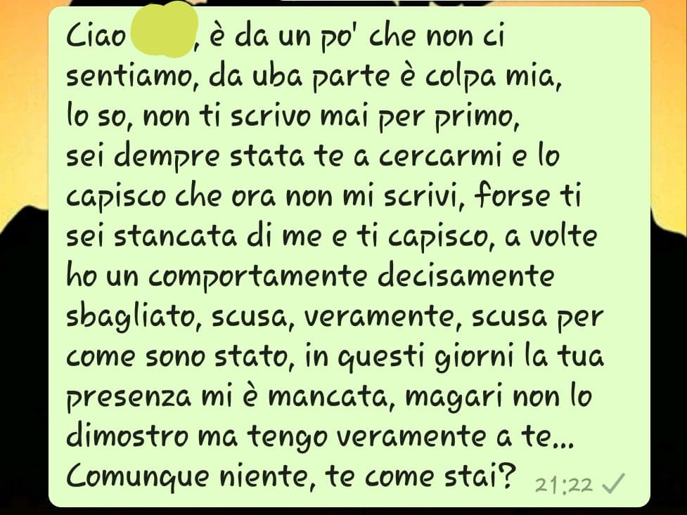 Secondo voi va bene? Vorrei mandarlo ad una mia amica...