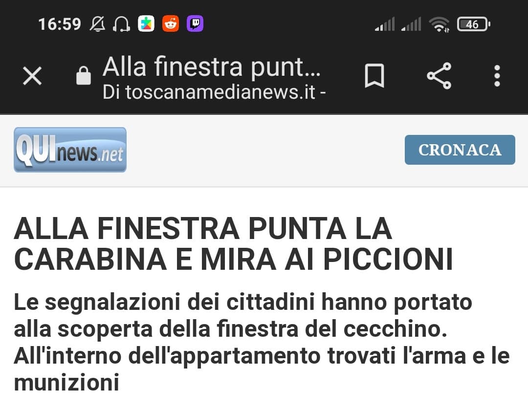 "Il cecchino"STAVA USANDO UN FUCIILE GIOCATTOLO CAZZO. Giornali scandalistici italiani 