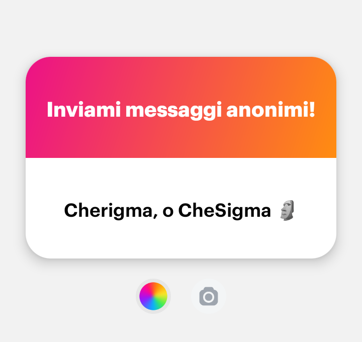 https://ngl.link/cherigma (resposto perché mi hanno tolto il post)