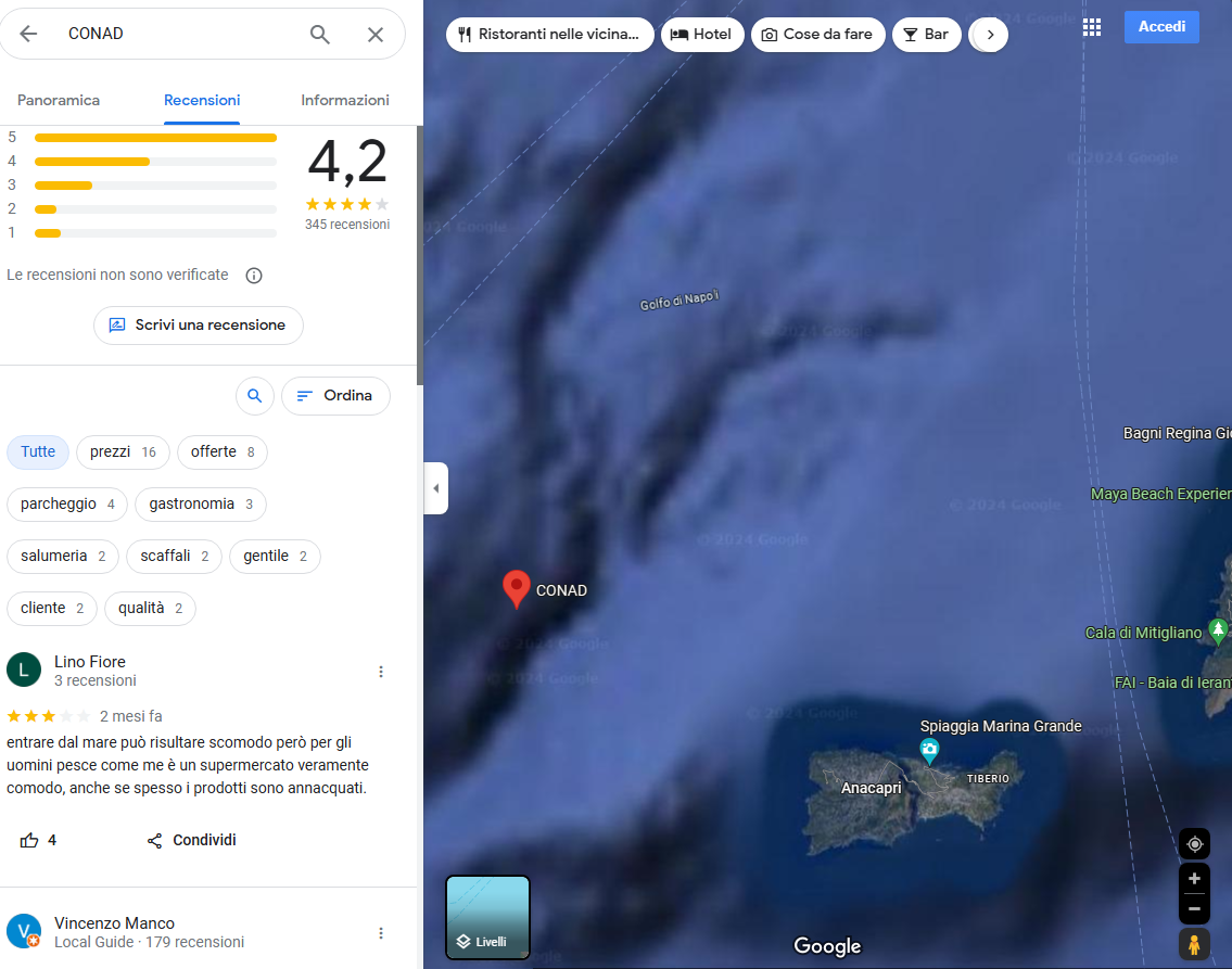 La leggenda vuole che, nel mezzo del mar Tirreno, ci sia un negozio Conad gestito dagli atlantidei. Idiozie, dicevano. E invece no, ecco le prove!