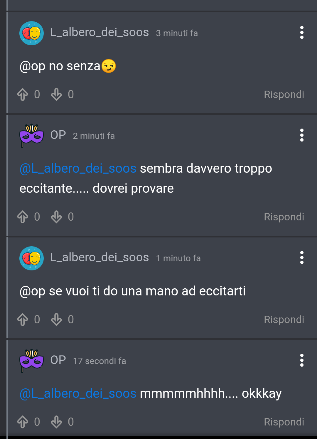 Solo a me fanno ridere ste conversazioni?