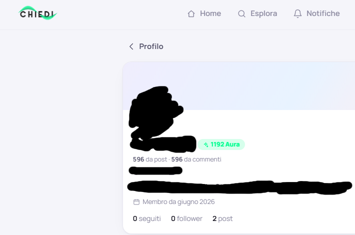 Quanti punti Aura avete su Chiedi.net?