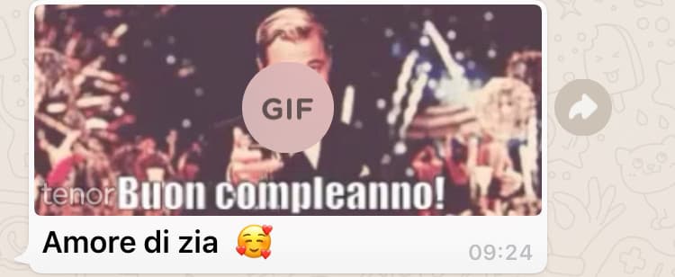 Io compio gli anni domani.
Mia zia oggi: