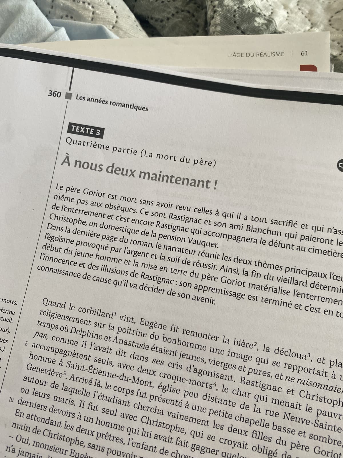 la letteratura del quinto la più bella in francese. 