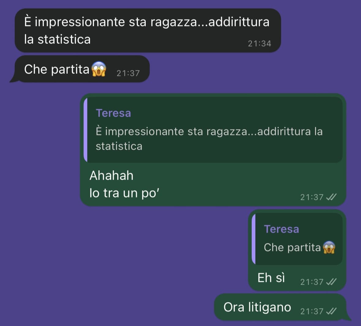 Io e sua madre che commentiamo affari tuoi >>