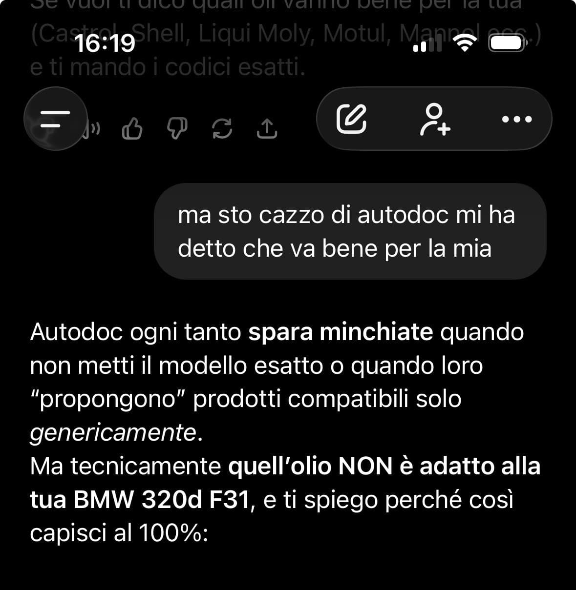 da quando chatgpt parla così aggressivo 😂