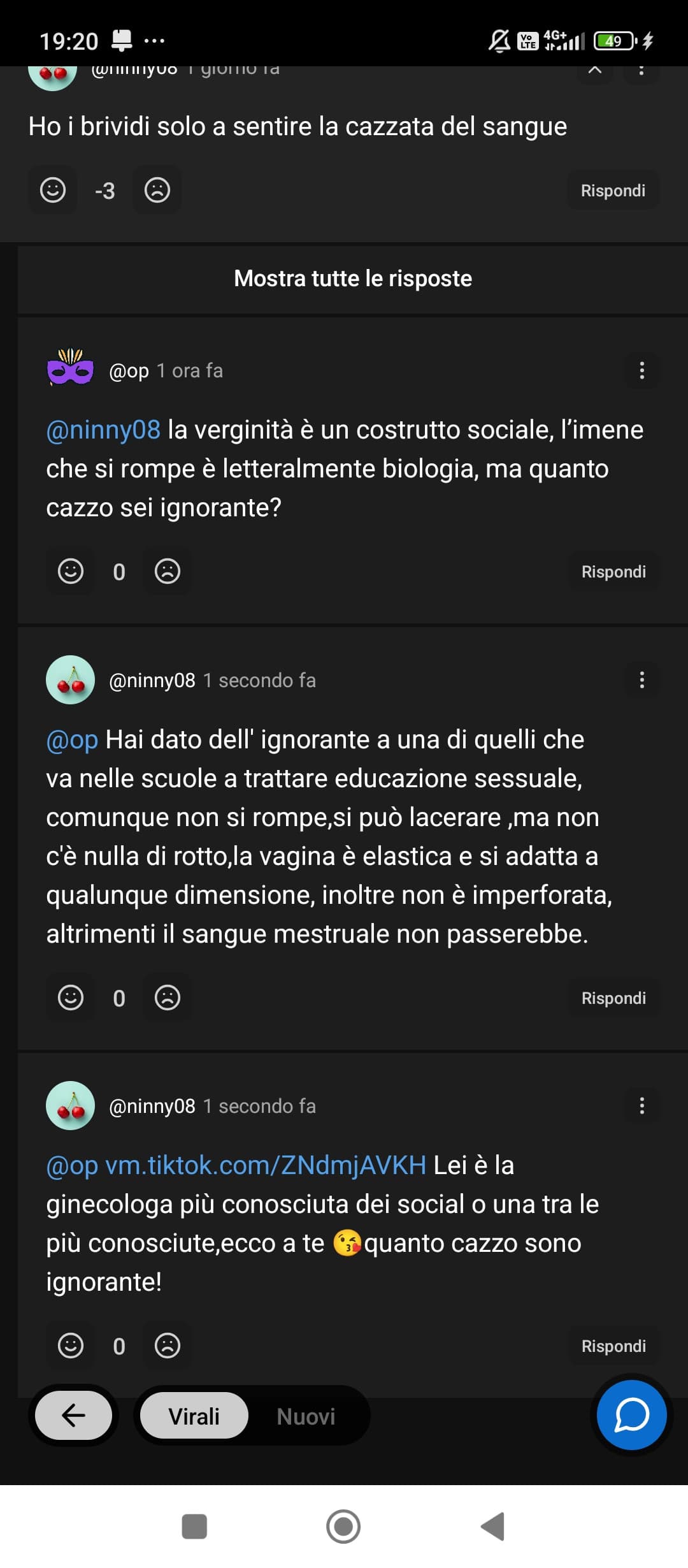 A volte mi fate veramente perdere la 