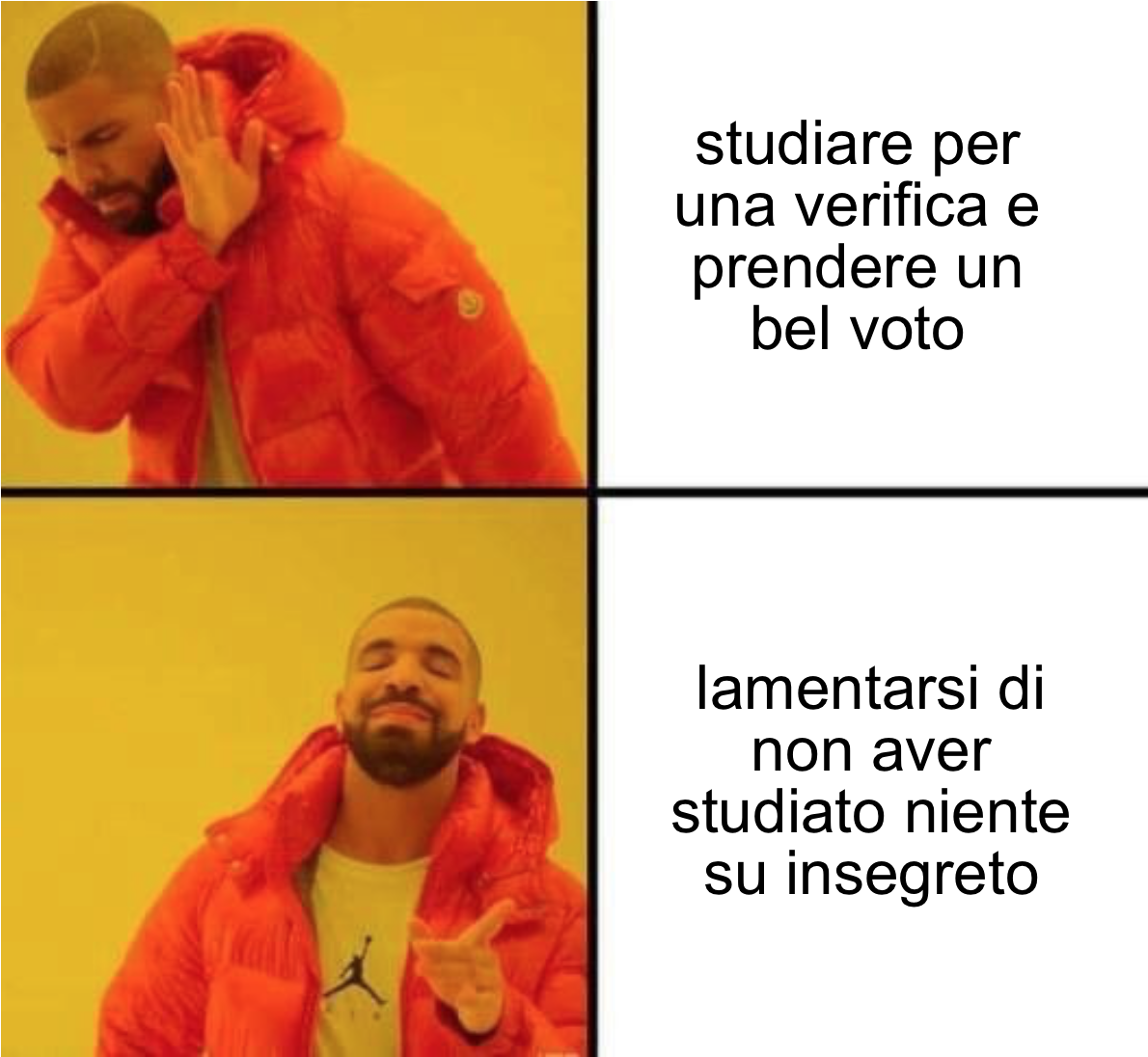 la mia vita in un meme