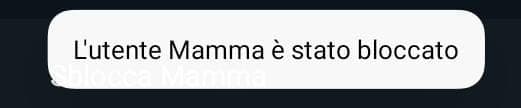 L'utente mamma è stato bloccato