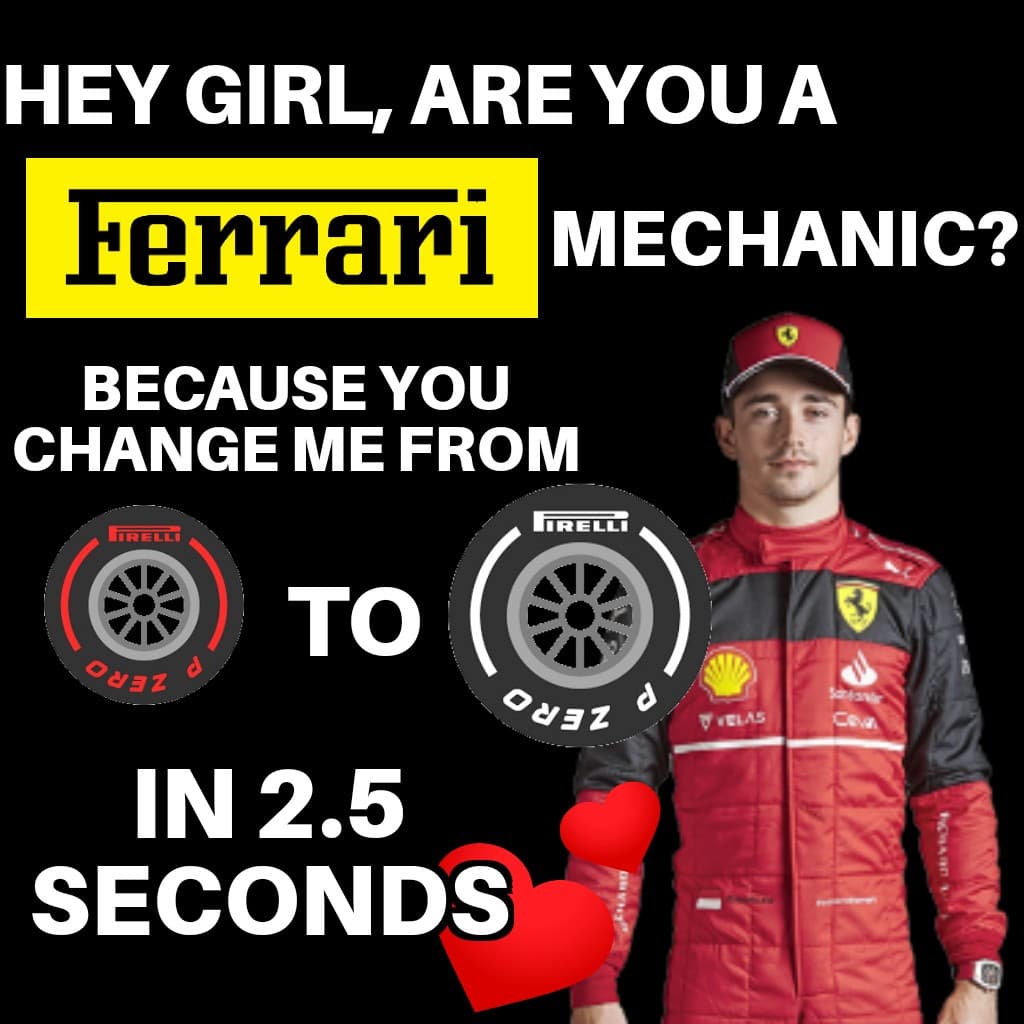 Resta uno dei miei migliori meme, devo solo trovare una ragazza a cui piaccia la F1 per sfruttarlo 