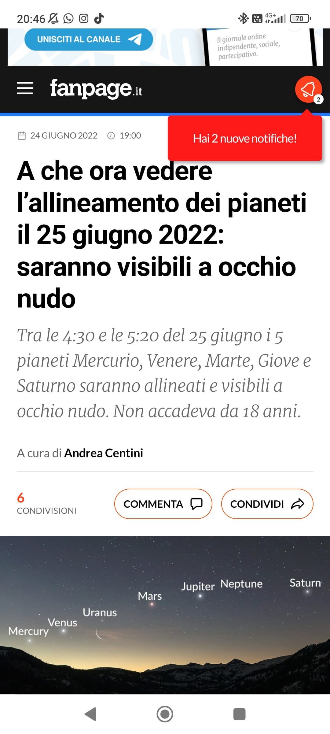 Spero di riuscire a vederlo