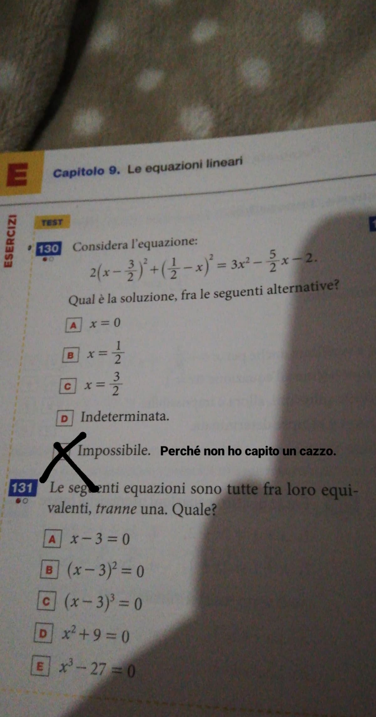 Me? di certo non la matematica 