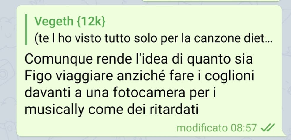 Le conversazioni con @vegethSsjGreen