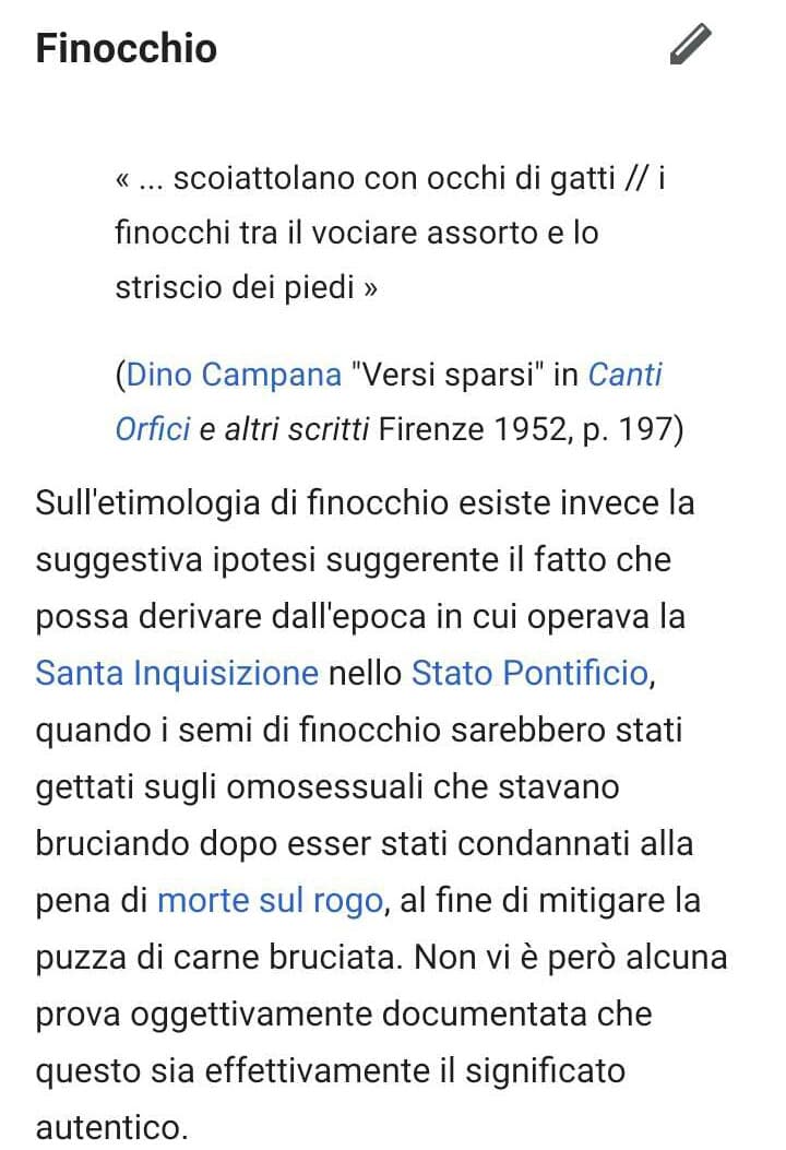 Detesto la parola finocchio in senso dispregiativo,e dato che un tizio ieri mi ha chiamato "Il paladino dei finocchi",ho voluto cercare l'etimologia di questo insulto 