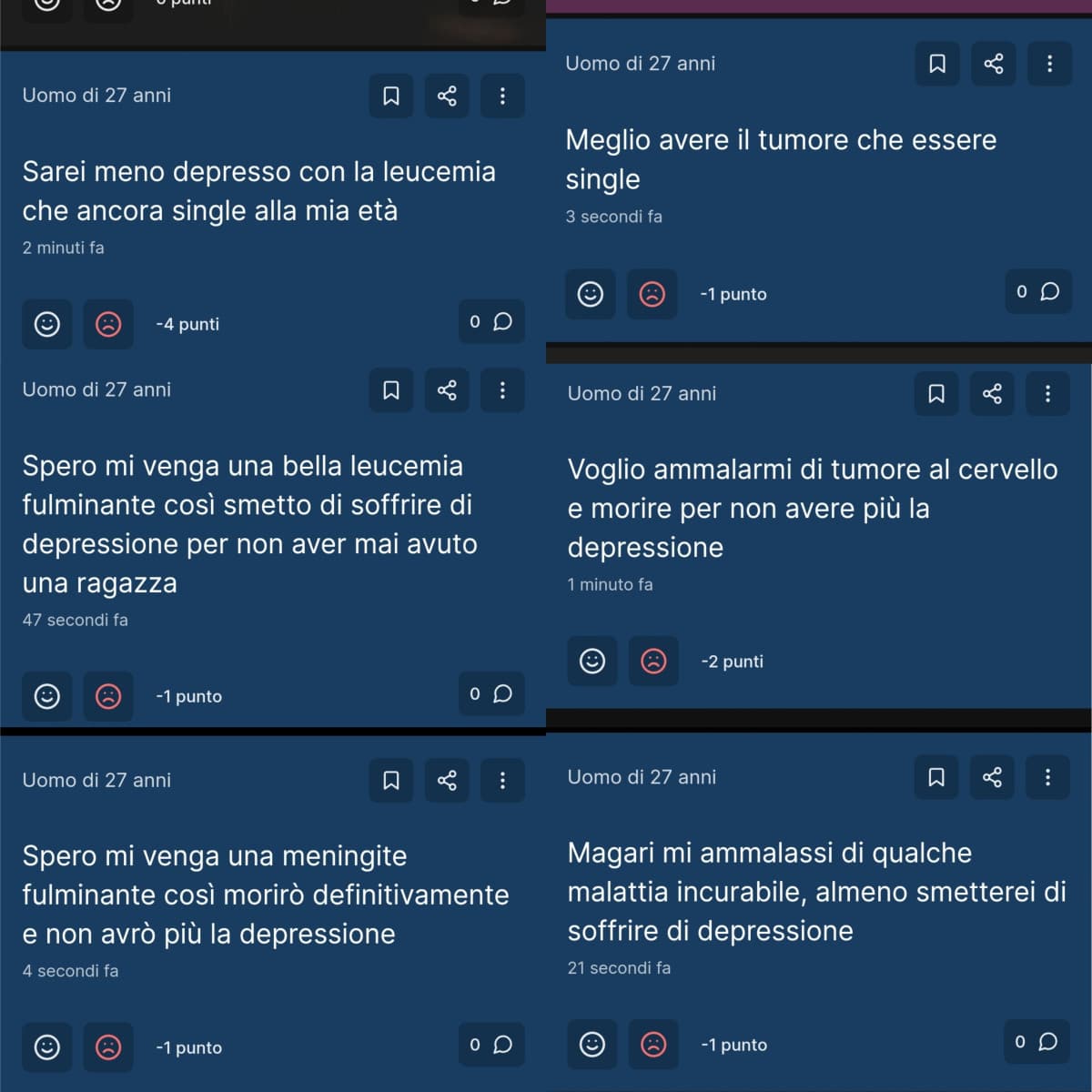 Possiamo segnalare in massa questo immaturo del cazzo per favore?