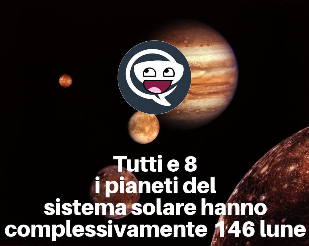 Quante lune hanno gli 8 pianeti del sistema solare?