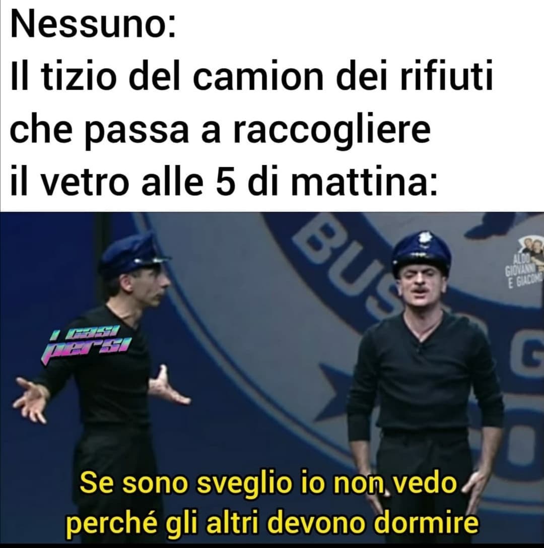 Che odio il casino che fa qualcosa quando la butti nel vetro