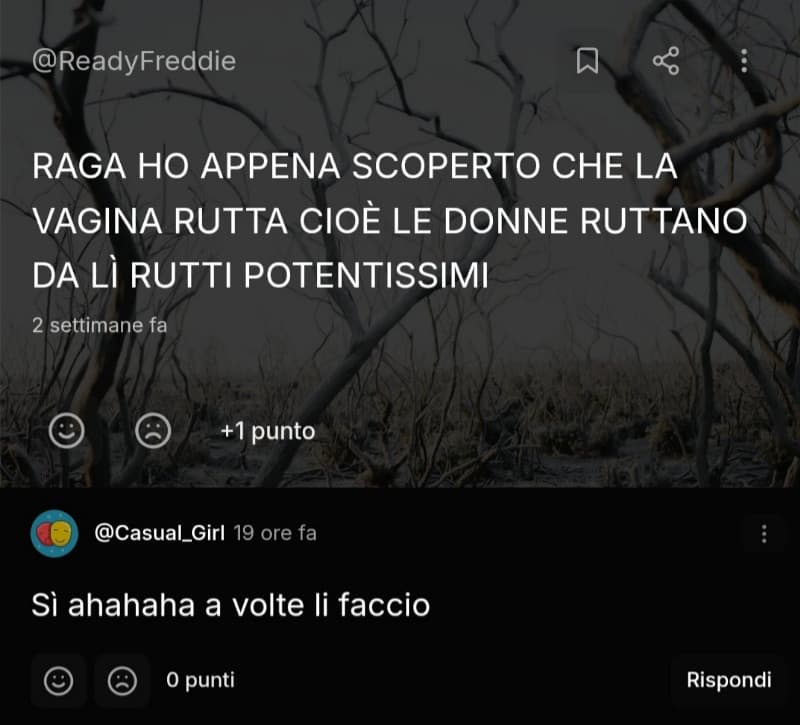 Ho scritto il segreto x prendere amichevolmente in giro un utente che aveva detto una cosa del genere in qualche modo, entrambi sapevamo fosse falso