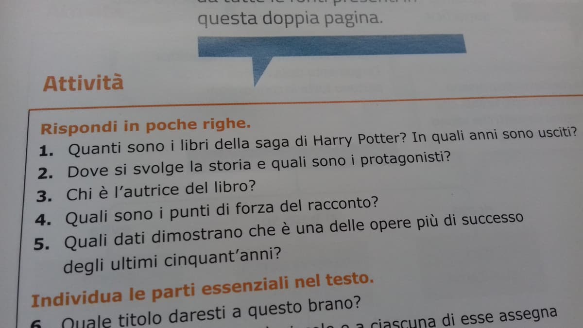 Queste sarebbero le domande dei miei compiti ADOROOO??