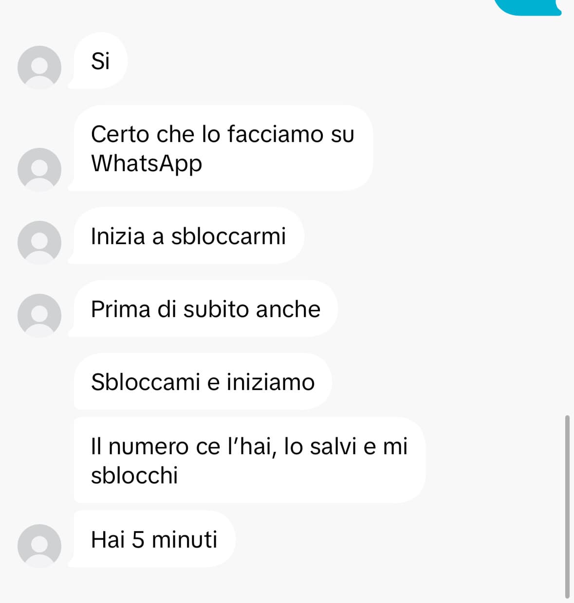 Un altro malato che mi aveva scritto 🥰🥰