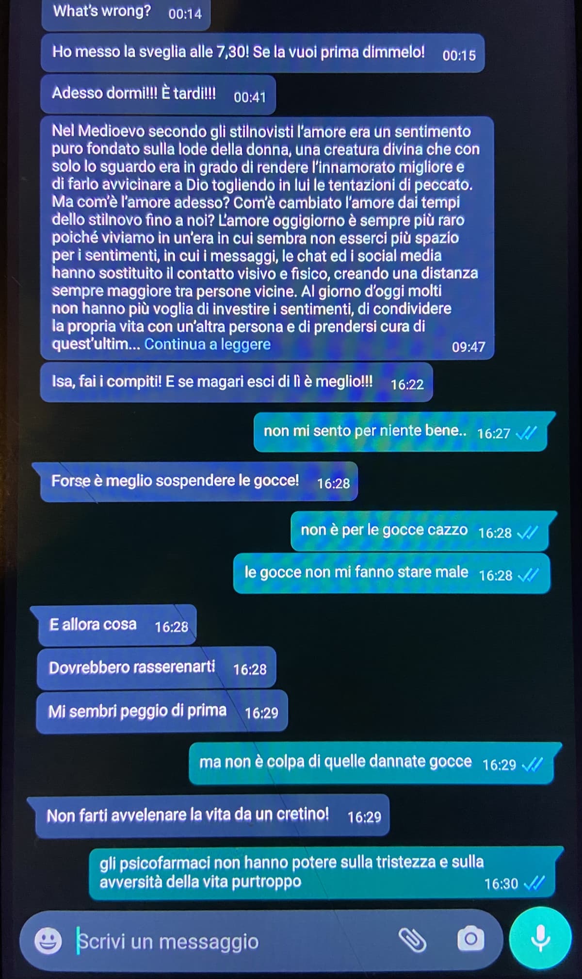 dolore. Sfogo lungo per chi ha decine di minuti da perdere :’) 