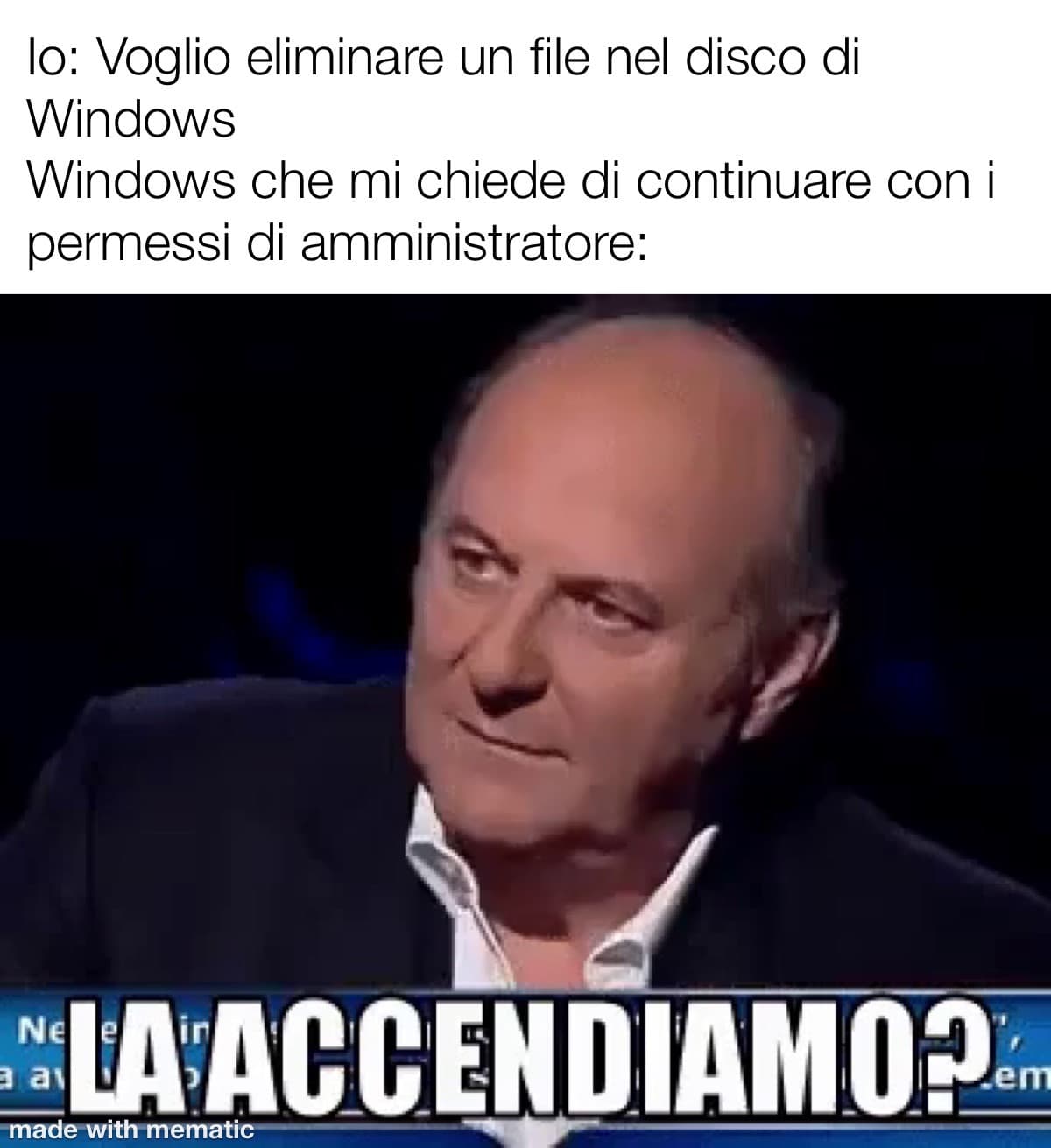 È la tua risposta definitiva?