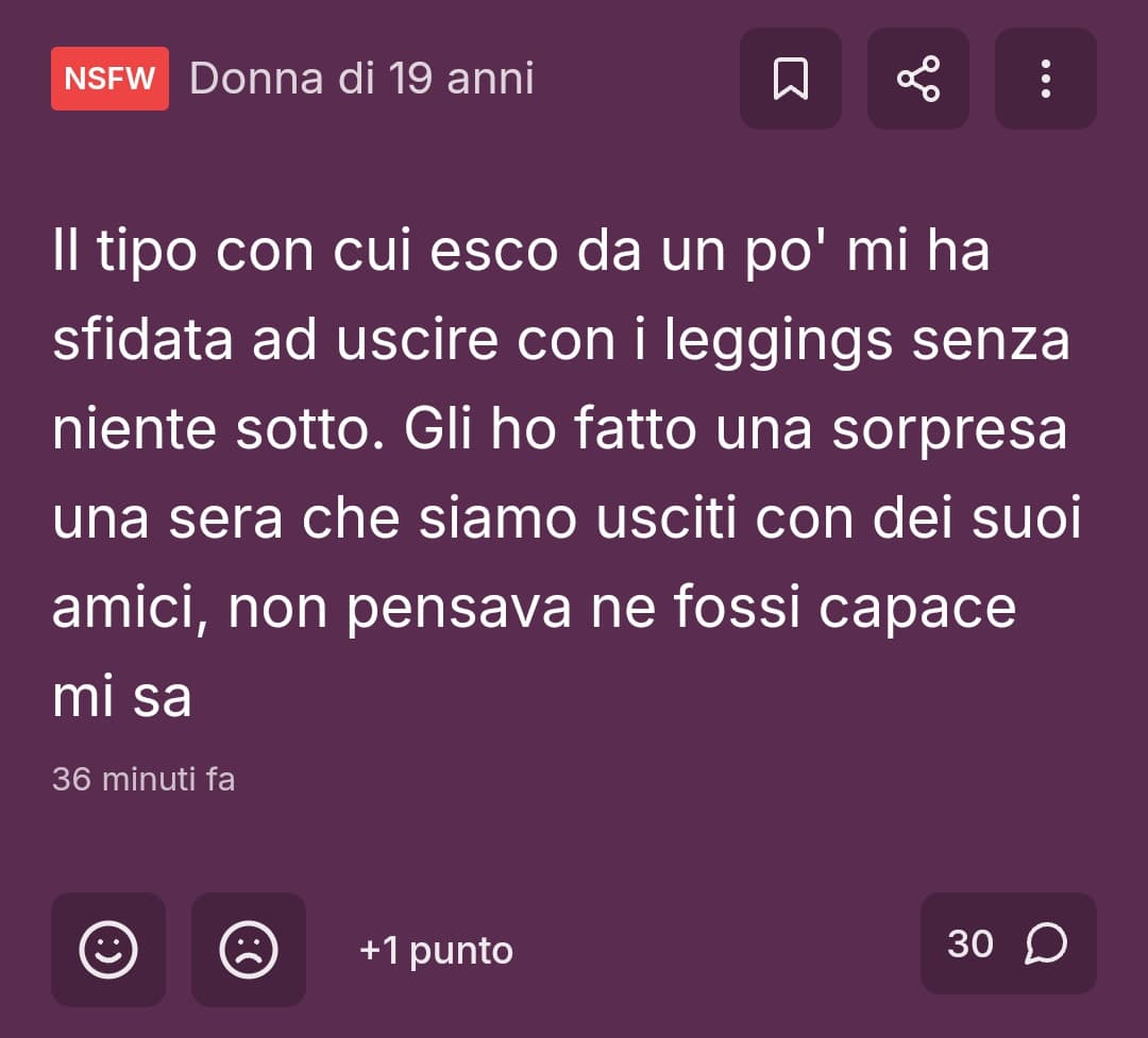 Ma, onestamente... sta cosa non la capisco. Prendo l'esempio di questo post, ma parlo in generale...