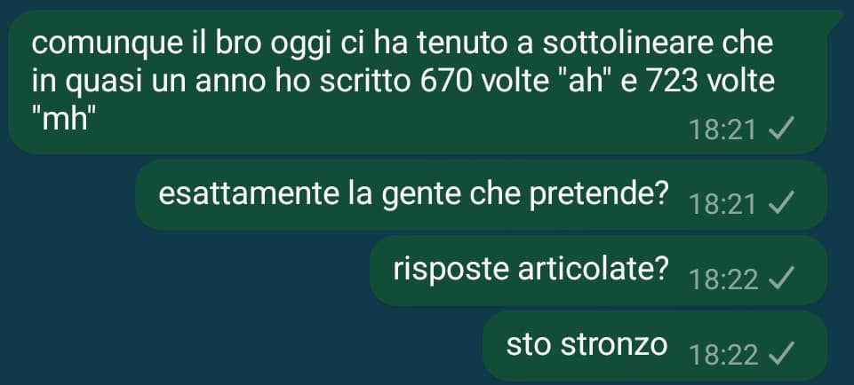 comunque sto scoprendo sempre di più quanto fanno schifo i miei compagni di classe e la gente della mia età in generale