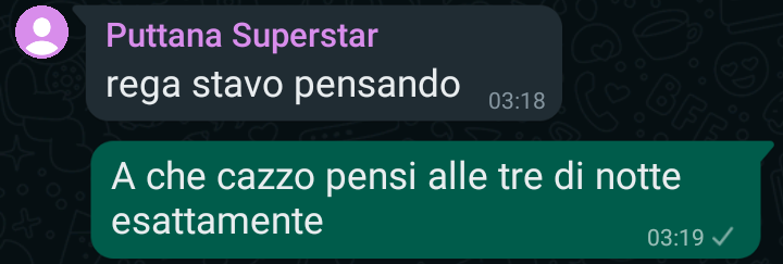 Non io che rimprovero la gente di andare a dormire mentre io stessa non chiudo occhio da due giorni