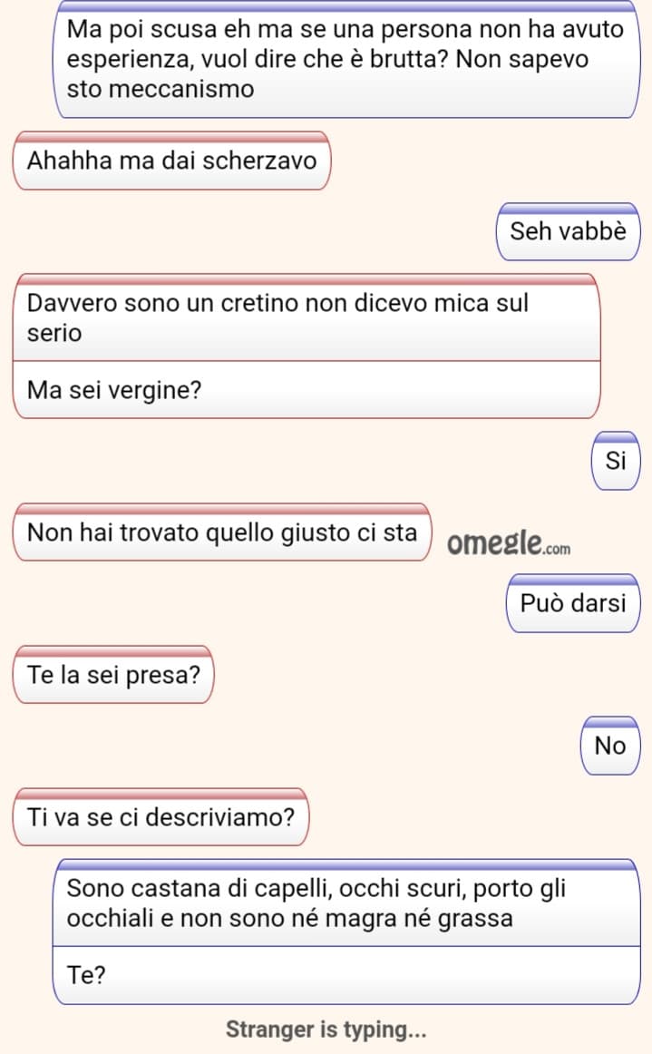 Perle su omegle
 PS. Buona Pasquetta a tutti?