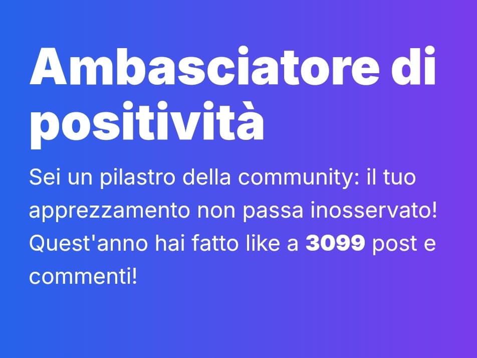 Azz, io? Ambasciatore dea positività? Ooooook 😅