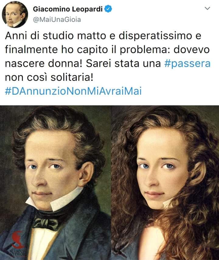 Voci di corridoio parlando di un D'Annunzio in stato confusionale. 