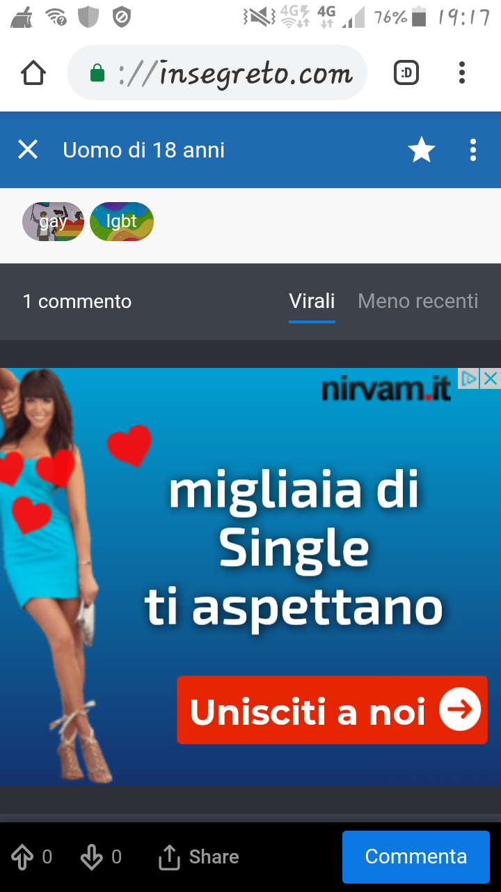 Insegreto e le pubbilicita?