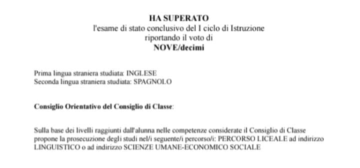 speravo in un 10 🥺
ma va bene lo stesso