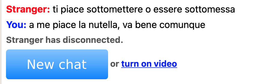 Vedo che a sto qua non piace la nutella, peccato non sa che si perde 