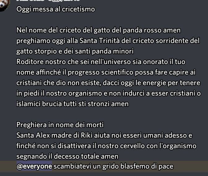 Tirate fuori perle più belle di queste, tralaltro dietro questo messaggio c'è una storia