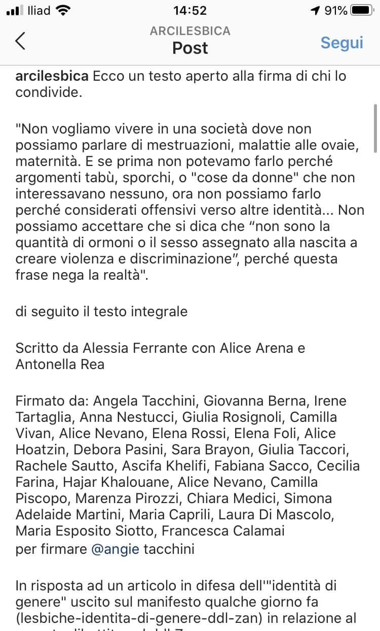 La cosa che più mi preoccupa è che queste si definiscono femministe... 