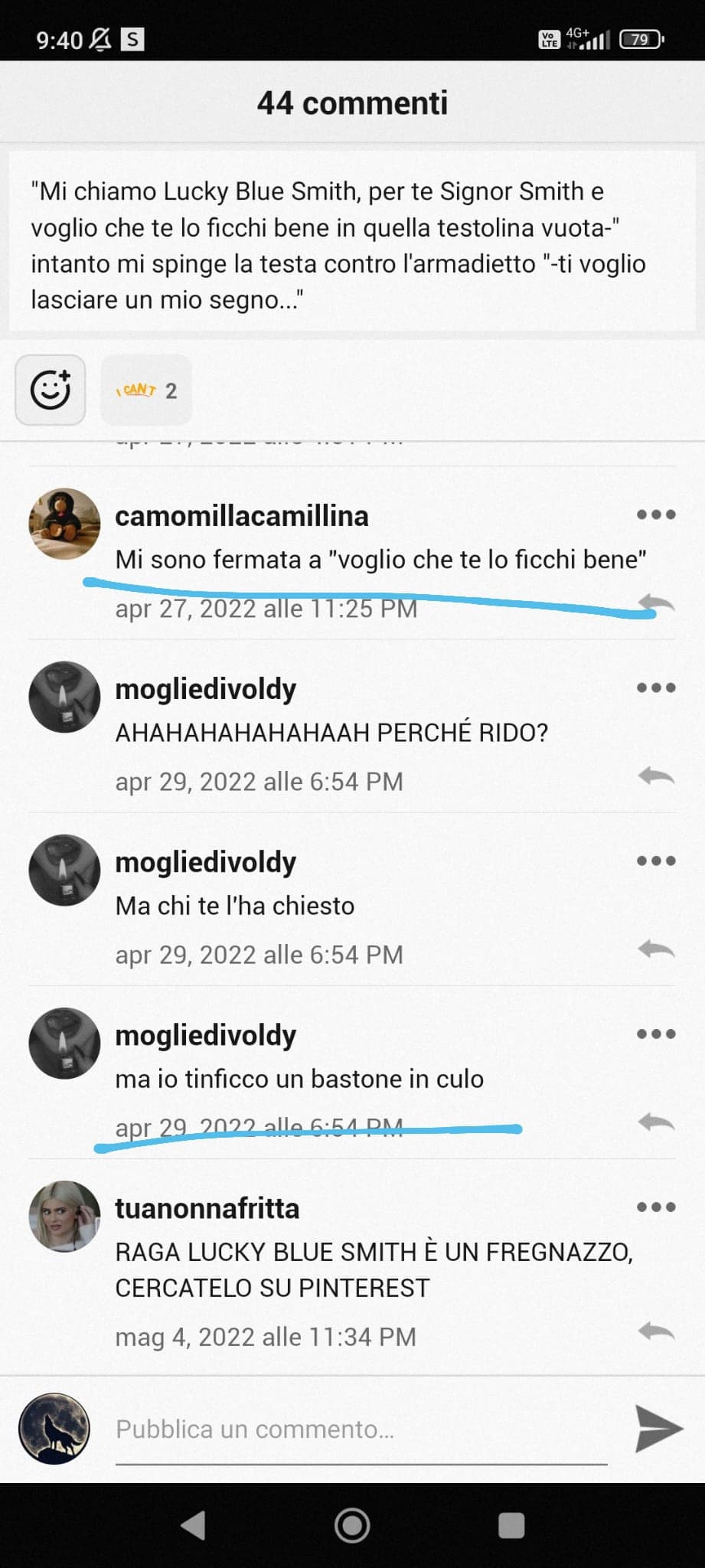 Sto morendo dal ridere per sto libro, i commenti sono qualcosa di spettacolare