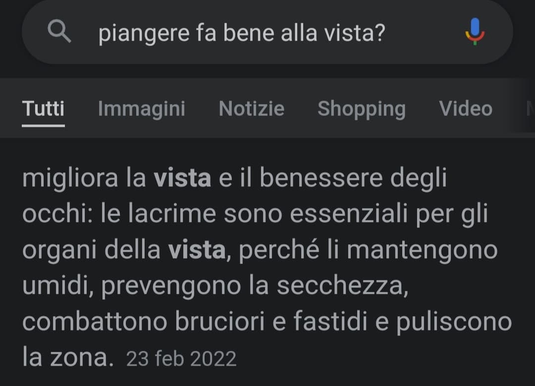 chiedo mi fa tenerezza a volte ?