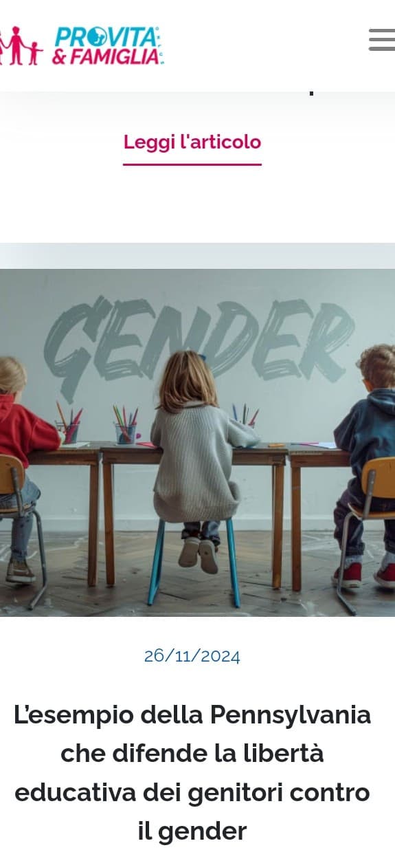 Salvate i bambini dal "gender"